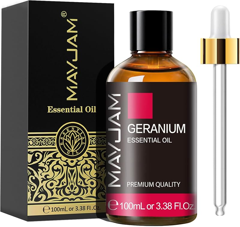MAYJAM Geranium Essential Oils 100ml for Diffuser Humidifier Gift Box