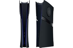 JOSO Faceplate for PS5 Pro Digital Edition, Anti-Scratch Dustproof Case Replacement, Cover Skin Fit for PS5 Pro Console (Digital Version), Plates for PS5 Accessories, Easy Installation - Black with Vent