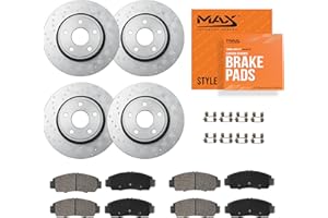 MAX Advanced Brakes - Brake Kit For 2017-2021 Tesla Model 3 | Carbon Ceramic Brake and Rotor Kit Front and Rear | Daily Perfo