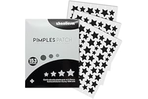 ZHAOLIESM Black Star Pimple Patches for Face, 153 Counts Hydrocolloid Star Acne Patches, Cute Zit Covers for Face, Spot Stickers with Tea Tree, Salicylic Acid and Cica Oil