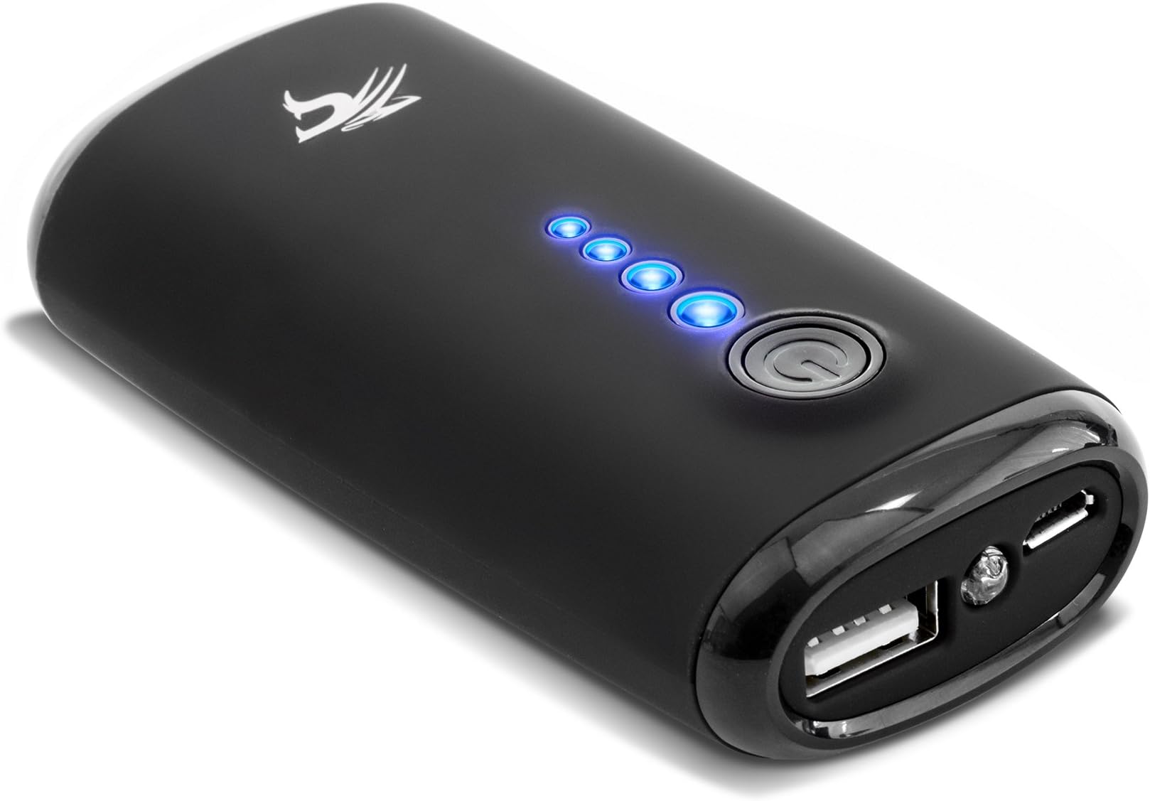 Sentey LS-2110 5200mah Rubber Coating Power Bank Charger for Smartphones & Tablets - Black