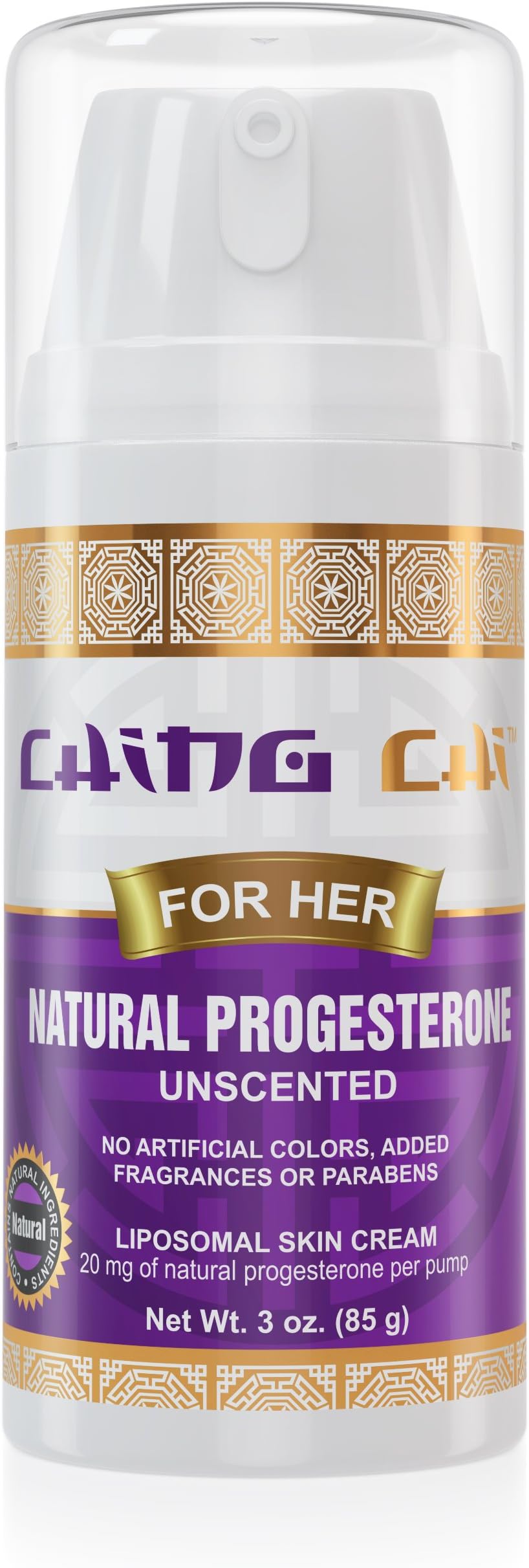 Natural Progesterone | 65 Pumps 1300 Mg Of Progesterone | Organic, Gluten-Free, Vegan, Gmo-Free | No Artificial Colors, Added Fragrances Or Parabens | 3 oz. Bottle