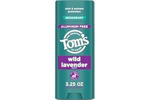 TOM'S OF MAINE Tom’s of Maine Wild Lavender Aluminum Free Natural Deodorant For Women & Men | Goes on Clear | Odor & Wetness Protection | Naturally Derived and Moisture-Locking Ingredients | 3.25 oz