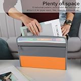 NAFY Expanding File Folders 13 Pockets A4 Zippered Organizer with 27 Labels view 2