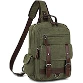 Vintage Messenger Bag, Canvas Backpack for Travel, Men's Shoulder Bag, Dual-use Bag for Hand Carry and Crossbody Carry