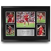 HWC Trading Diogo Jota Liverpool 16 x 12 inch (A3) Printed Gifts Signed Autograph Picture for Football Fans and Supporters - 16" x 12" Framed