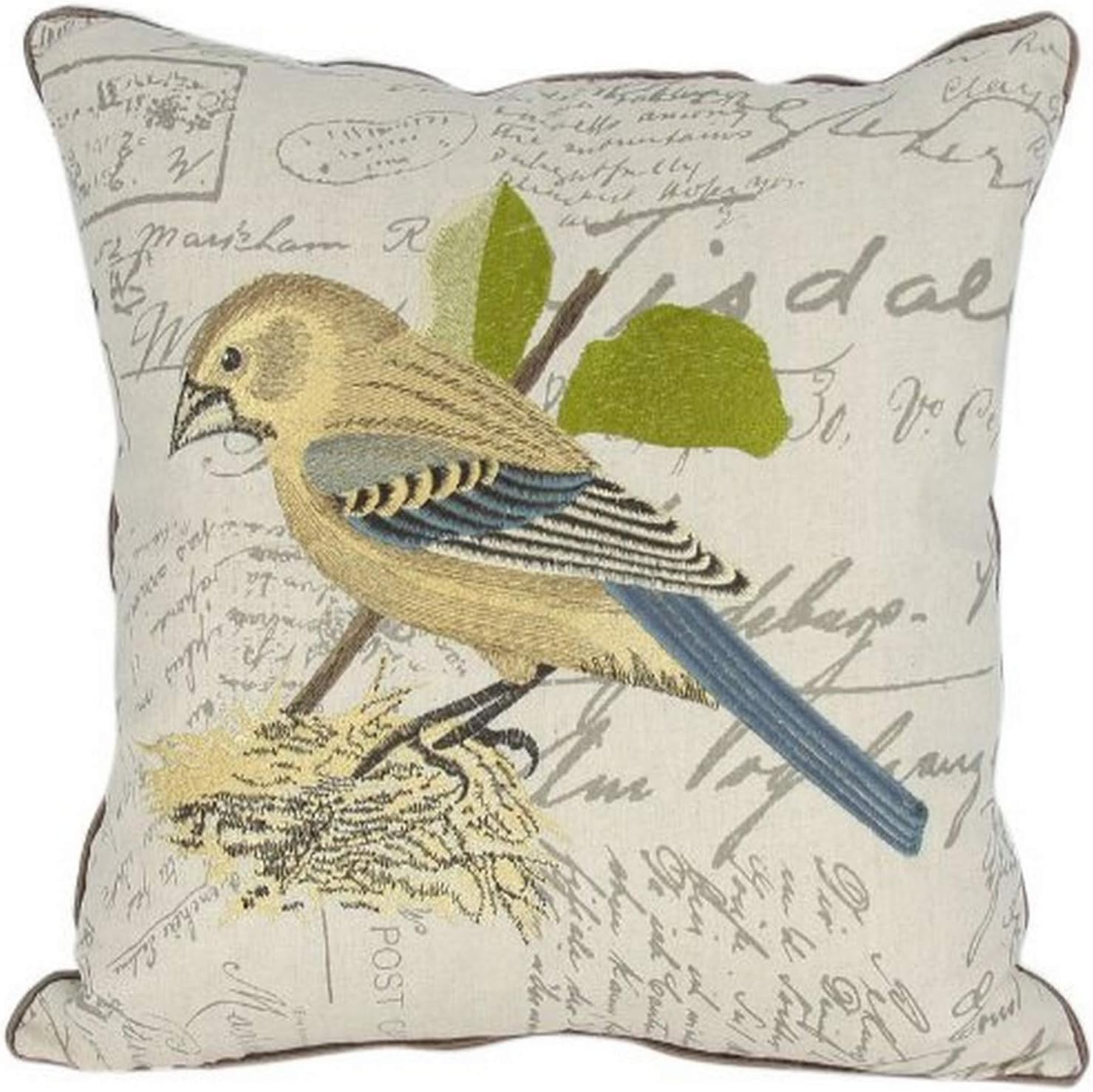 Amazon Com Manor Luxe Avian Collection Embroidered Bird