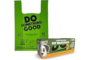 Doggy Do Good Poop Bags for Dogs (30 Ct), Easy Open Dog Poop Bags Single Roll, Certified Home Compostable