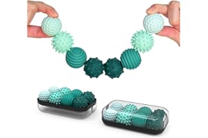 ONO Signets – Silicone Magnetic Balls with Textured Dimples, Bumps, and Waves | Fun to Play with Fidget Toy for Adults | Help Relieve Stress, Anxiety, Tension (Turquoise, Set of 8)