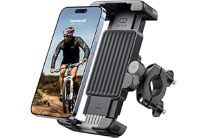 Lamicall Bike Motorcycle Phone Mount - [1s Quick Lock] Bike Cell Phone Holder Clip, Bicycle Scooter Handlebar Clamp, for iPhone Air, 17 16 15 Pro Max, Galaxy S25 S24 Ultra, More 6-7" Phones