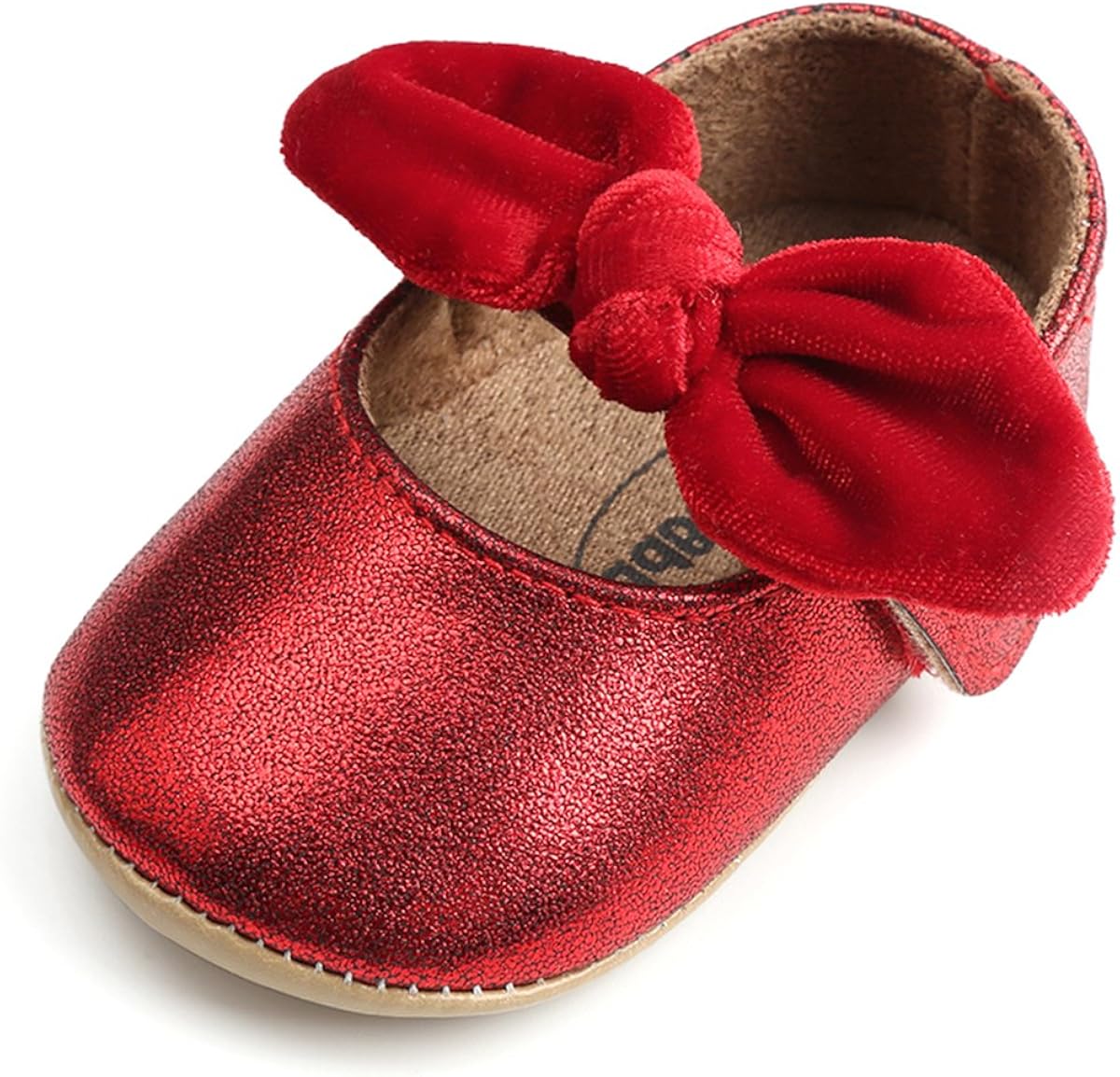 OAISNIT Baby Girl Shoes Mary Jane Flats Anti-Slip Princess Wedding Dress Infant Girl Soft Lightweight Crib Shoes