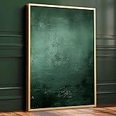 Mostemauo Green And Black Abstract Wall Art Canvas Dark Green Abstract Sage Picture Large Paintings Dark Emerald Pictures Minimalist Modern Abstract Painting Nordic decor 16x24inch No Frame