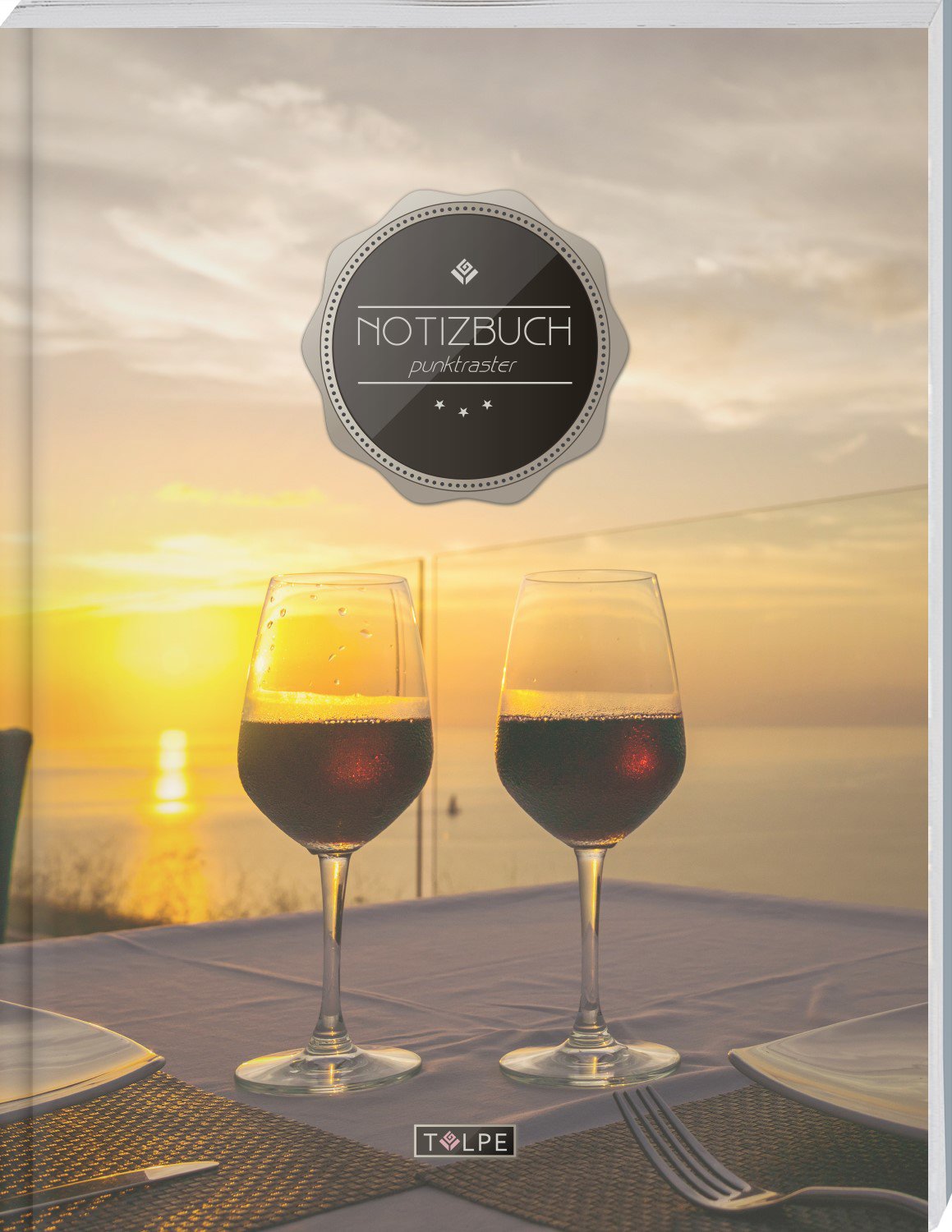 TULPE Punktraster Notizbuch A4 „C126 Achtsamkeit“ (140+ Seiten, Vintage Softcover, Punktkariertes Papier - Bullet Journal, Dickes Notizheft, ... Gepunktete Seiten, Dot Grid Notebook)