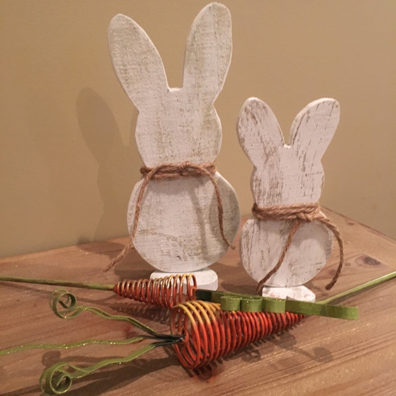 wooden rabbits
