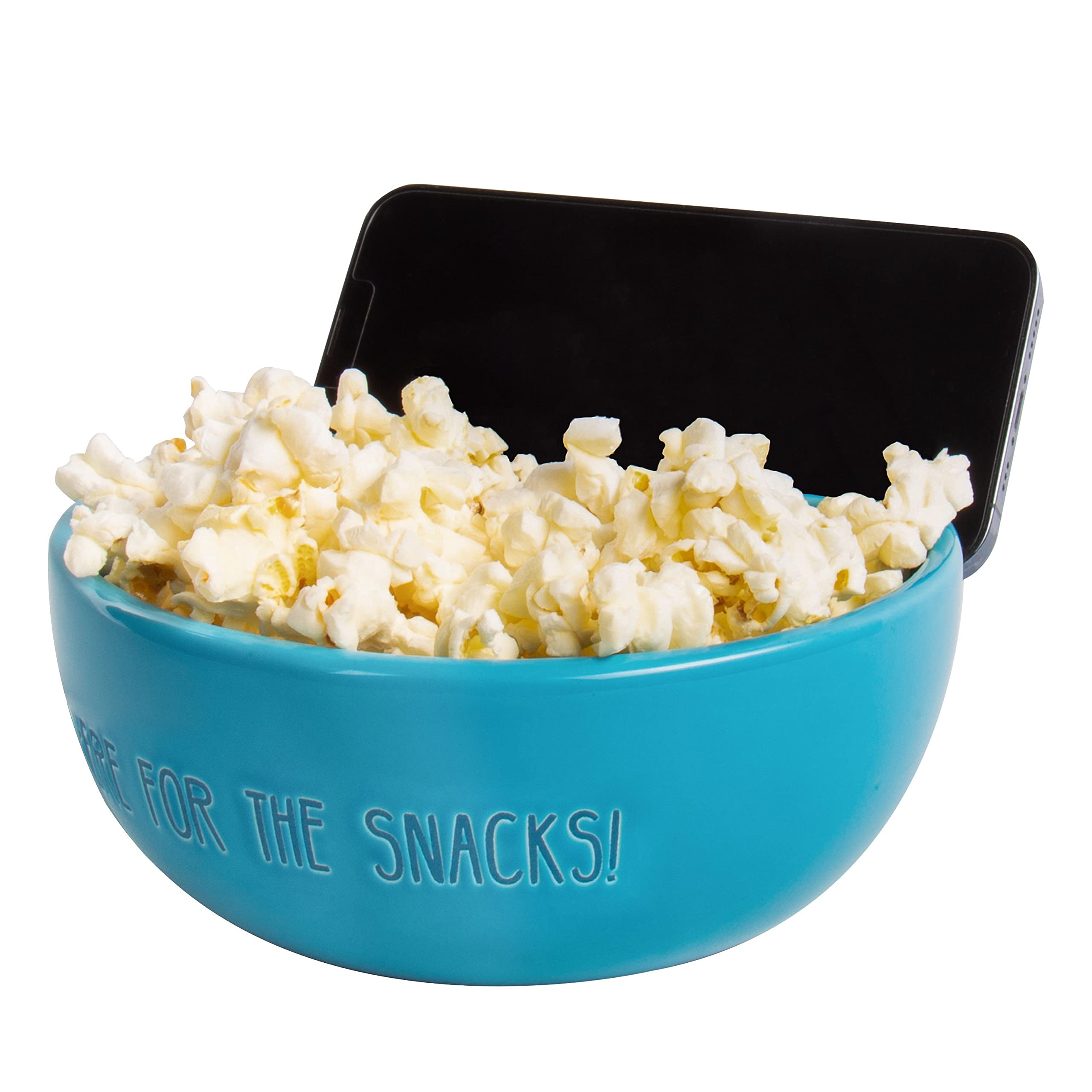 Fizz Creations Stream 'n Snack Bowl 2-in-1 Bowl & Phone Holder. Features Here for The Snacks Design.