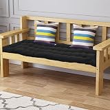 wawofun Sun Lounger Cushions 170x53 cm Black with Top Cover view 9