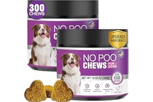 TTIXRL 300 Chews No Poo Chews For Dogs-Stool Deterrent For Dog Eating Poop-Coprophagia Deterrent For Dogs-Gut Health & Immune Support-Digestive Enzymes Probiotics Supplement-2*150 Soft Chews-Chicken Flavor