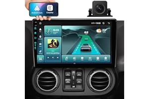TWAHH 10th Car System & 5G WiFi6(1201Mbps) for Jeep Wrangler Radio,Upgrade10.2 Inch Car Stereo GPS Navigation for JK Compass,Carplay Android Auto Mirroring Airplay SWC 1080P
