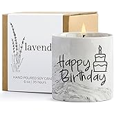 Happy Birthday Candle Gifts,6oz Lavender Scented Soy Wax Candle, Birthday Gifts for Women,Funny Candle Decor Ideas Unique Birthday Gift for Best Friend Girlfriend Teacher Boss Sister Bestie
