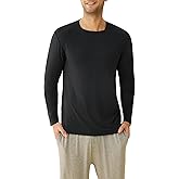 Latuza Men's Viscose Pajama Top Long Sleeves Sleep T-Shirt