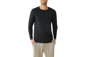Latuza Men's Viscose Pajama Top Long Sleeves Sleep T-Shirt