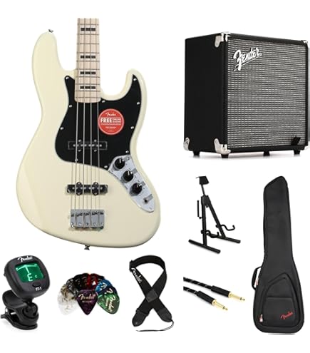 Amazon.com: Squier Affinity Series Active Jazz Bass V Amp