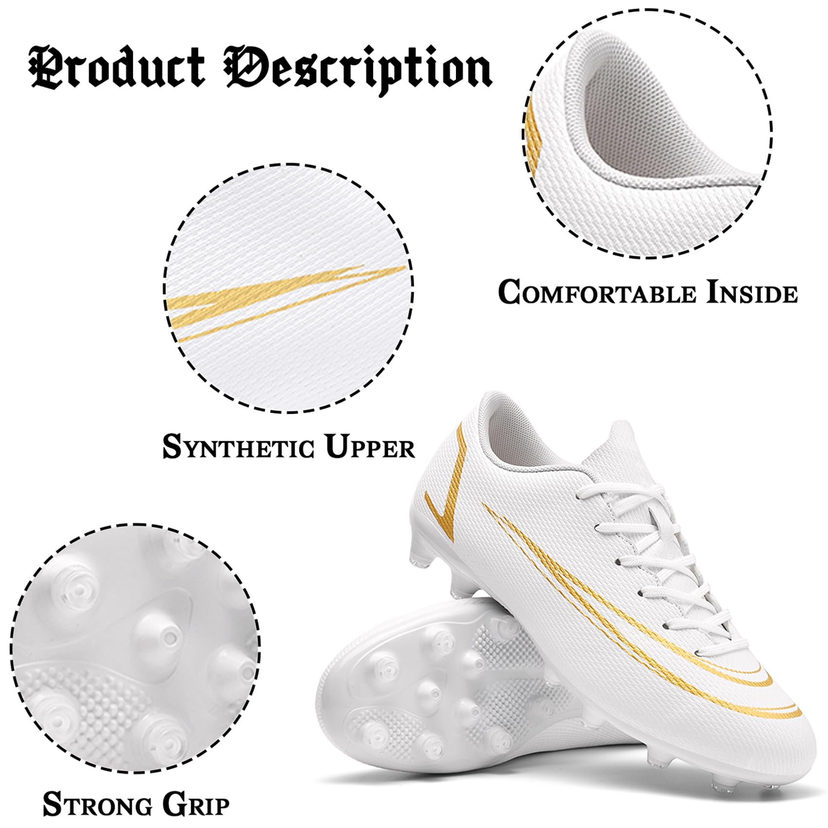 ASOCO DREAM Voetbalschoenen Jongens - Astro Turf Trainers Met Spikes Voor Kids & Tieners