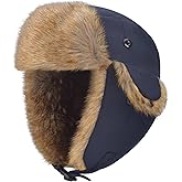 Boys Girls Winter Trapper Hat Outdoor Windproof Warm Hat Kids Fleece Lined Ski Cap with Earflap 3T-8T