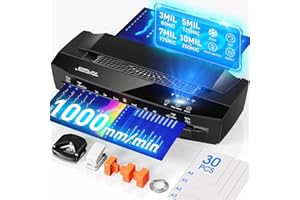 Qfun 10 Mil Laminator Machine 11x17 Jam Free 4 Rollers Heavy Duty Laminating Machine, 60s Fast Warm Up & 1000mm/min Laminatio