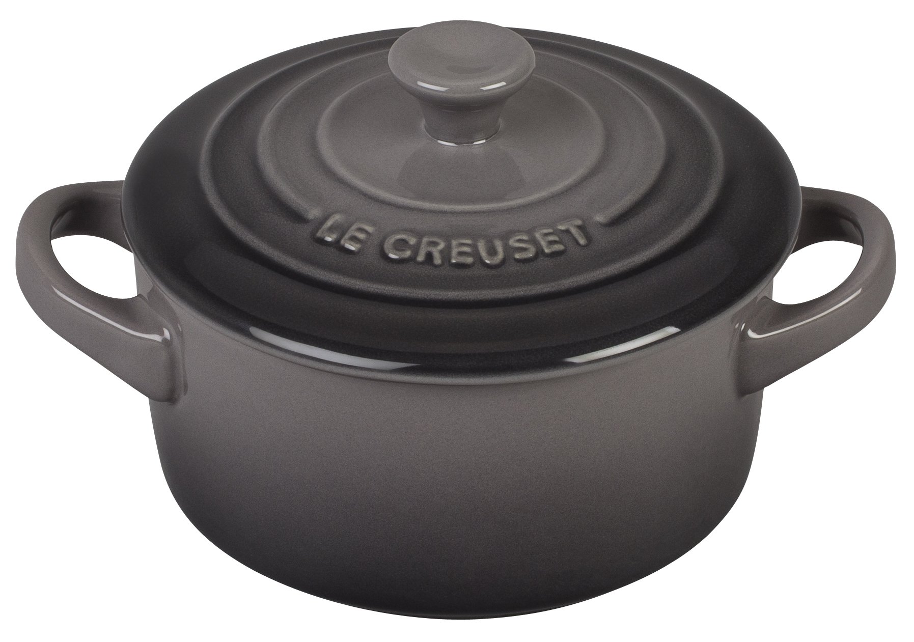 Photo 1 of Le Creuset Stoneware Mini Round Cocotte, 8 oz., Oyster