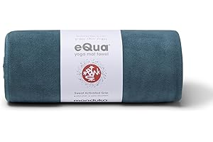 Manduka eQua Hot Yoga Mat Towel - 72" Instant Moisture Activated Grip Ultra Soft Microfiber Quick Dry, Daily Use Ready Lightweight, Travel Friendly Mat Layer 72 x 26.5 inches