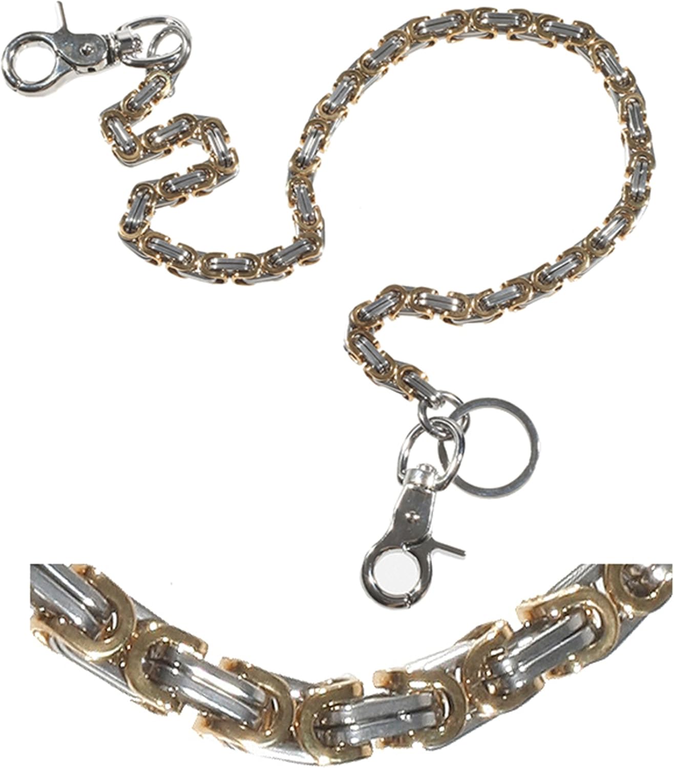 Ruth/&Boaz Block chain Stainless Steel Key Chain Wallet Chain