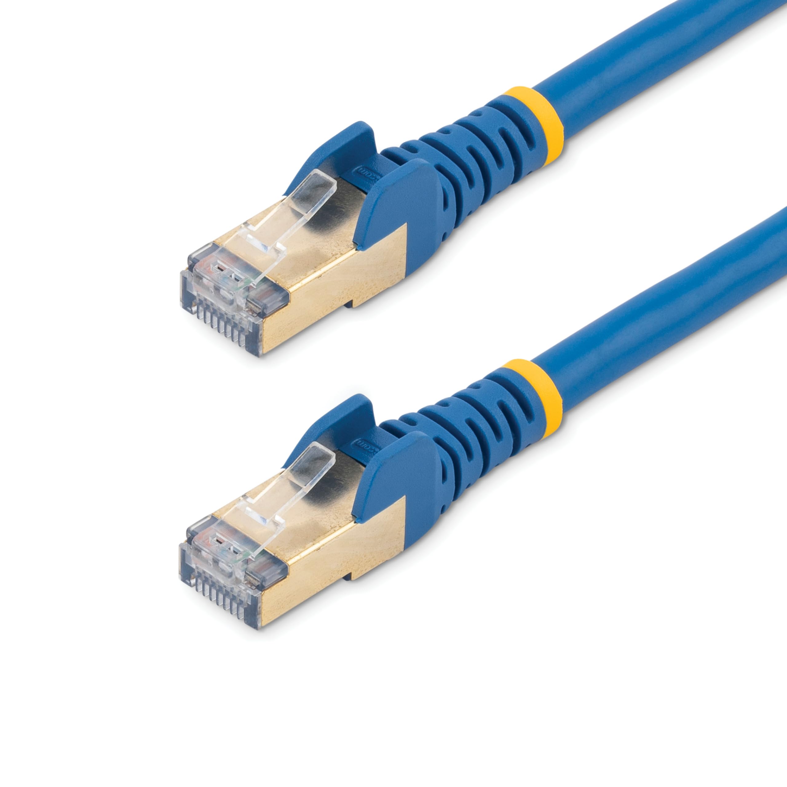 StarTech.com 3 ft CAT6a Ethernet Cable - 10 Gigabit Shielded Snagless RJ45 100W PoE Patch Cord - 10GbE STP Category 6a Network Cable w/Strain Relief - Blue Fluke Tested/Wiring is UL Certified/TIA (C6ASPAT3BL)