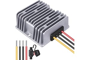 BANRIA Golf Cart 48V to 12V Converter DC Buck Voltage Regulator Reducer Transformer with Fuse IP68 for Yamaha Club Car EZGO (120W 10A)