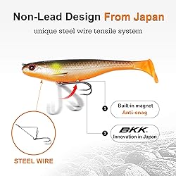 TRUSCEND Power Soft Fishing Lures Pre-Rigged BKK