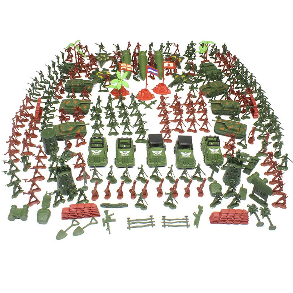 TOYANDONA 307pcs Military Soldiers Model Toy Army Men Figures Accessories Kit Army Toys for Boys Children