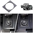 Drive Mode Gear Shift Knob Cover Compatible with Hummer EV 2024 and up, Carbon Fiber Style Gear Shift Switch Button Ring Trim (Gear Shift Knob Cover, 1PCS)
