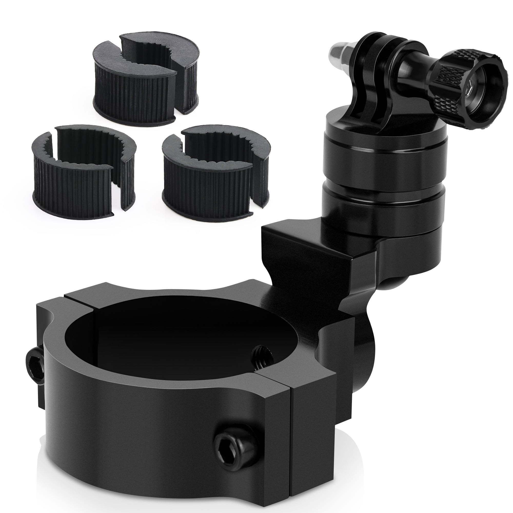 Photo 1 of Chelhead Camera Mount Holder UTV ATV, Universal Fits 1'' 1.5'' 1.75'' 2'' Tube Camera Mount Clamp Compatible with oPro Hero, SJ, DJL, Insta360