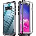 Temdan for Samsung Galaxy S10 Plus Case, Built-in Screen Protector with Fingerprint Hole Full Body Protect Support Wireless Charging,Heavy Duty Dropproof Case for Samsung Galaxy S10 Plus 6.4" (Black)