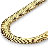 Gold Toned 316L Stainless Steel Men's Necklace Snake Chain 20" - Necklaces for Men - Mens Jewelry (6MM)