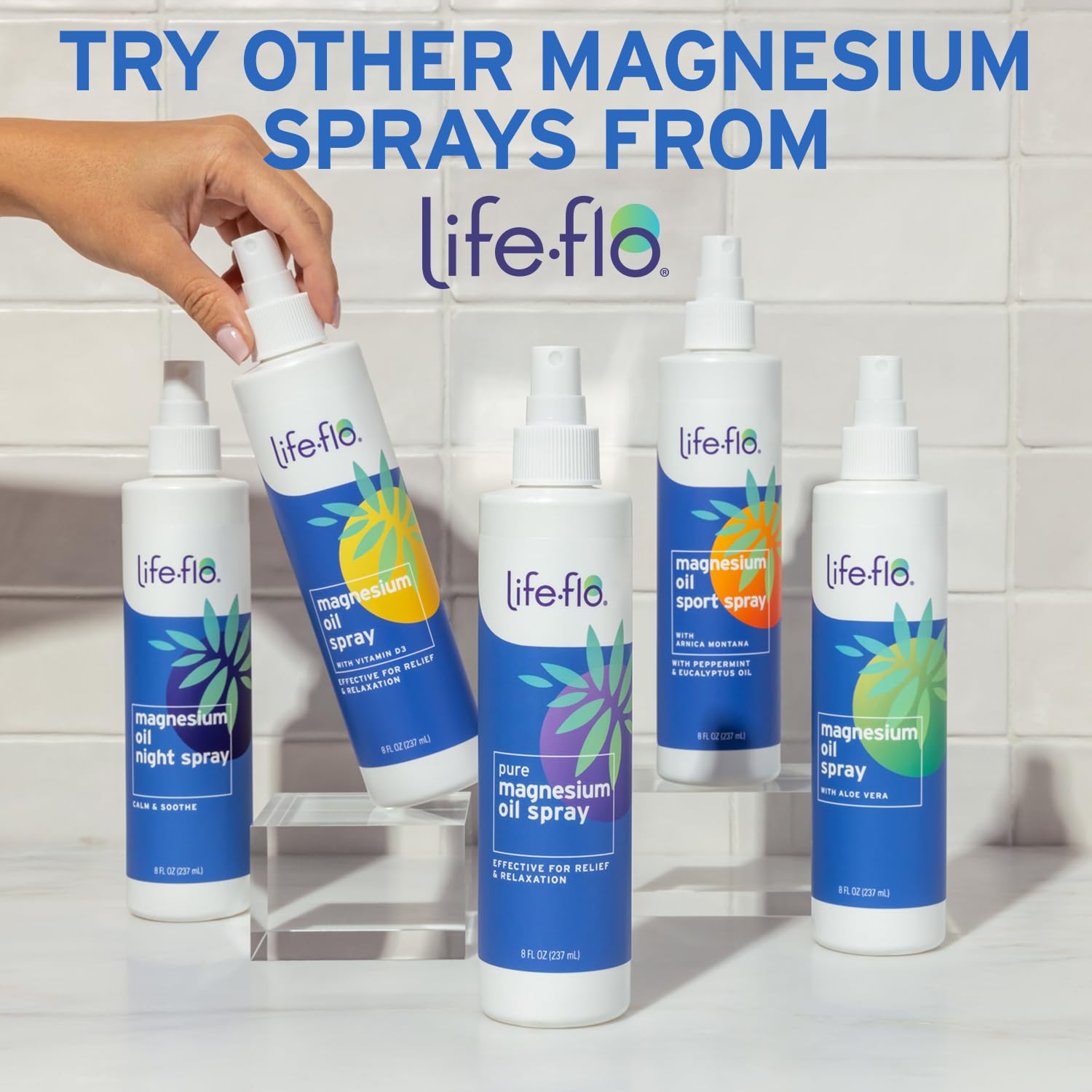 Life-flo Magnesium Oil Night Spray, Soothing Magnesium Spray w/Magnesium Chloride from Zechstein Seabed and Lavender Oil, Calms and Relaxes Body and Mind, 60-Day Guarantee, Not Tested on Animals, 8oz
