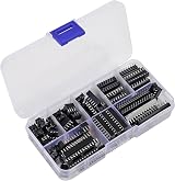 DORHEA 66PCS DIP IC Socket Kit 6-28 Pin 2.54mm Pitch Solder Type Adaptor view 2