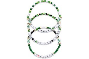 FOCO Philadelphia Eagles NFL Retro Kelly Green 3 Pack Team Friendship Bracelet