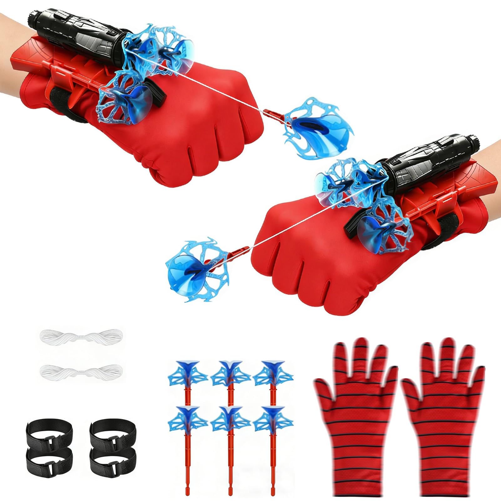 Spid-ER-Web Shooter,Spid-ER-Gloves,Spid-ER-Mask,Funny Spiderm Launcher Wrist Toys, Spid-ER-Gifts for Kids 5+ Year Old