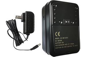 GRILLJOB Universal Dual Use Quiet Battery Powered Rotisserie Motor Cordless for Barbecue Grilling, with Long Wire AC Adapter(1.8meter 70" Length) Work as AC BBQ Cup Turner Motor