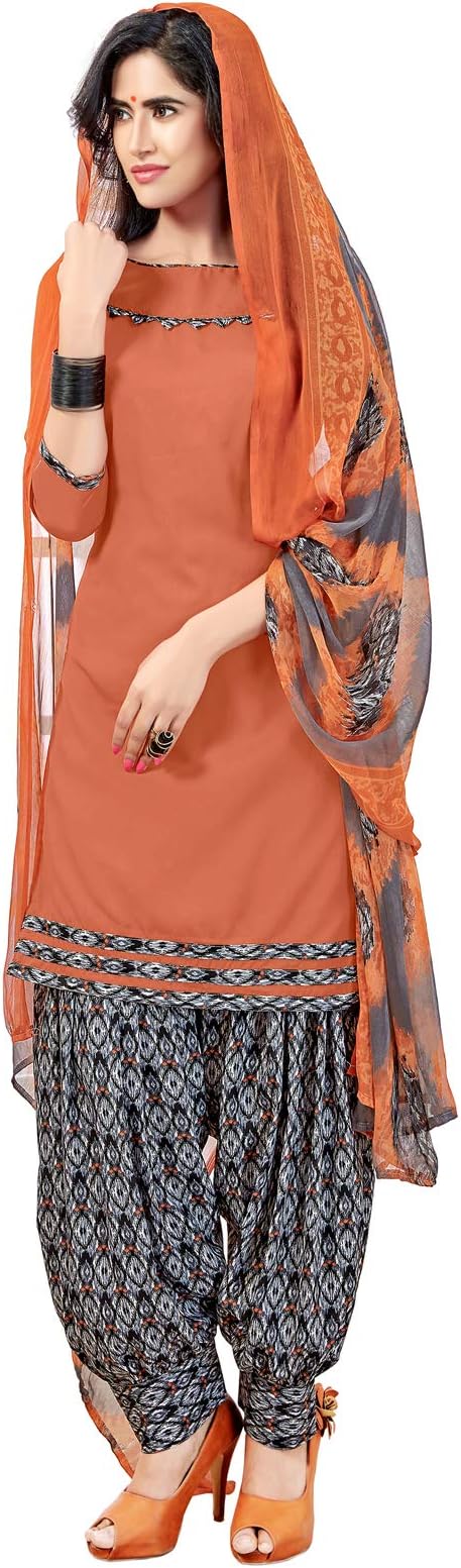 Sanisa Women's Crepe Dress Material