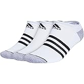 adidas mens 3-stripe No Show Socks With Arch Compression for a Secure Fit (3-pair) No Show Sock