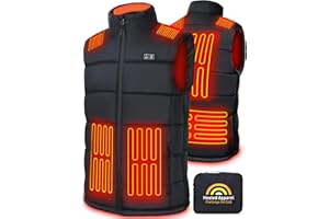 FFraao Heated Vest for Men Women with 16000mah 7.4V Battery Pack, Heated Vest for Winter Outdoor Camping, Skiing, Hunting