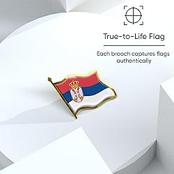 Serbia Flag Lapel Pin - Enamel Metal National Badge