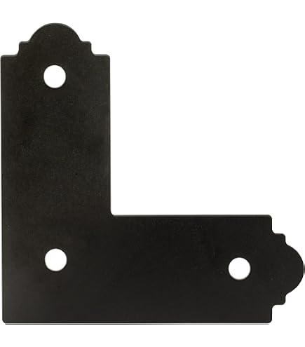 OWT Lite Laredo Sunset 5 In. 12-Gauge Black 90-Degree Outside Wood Connector Plate 3x